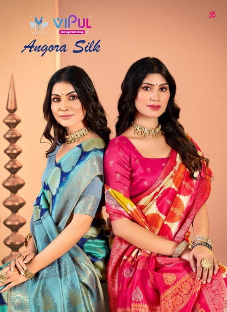 Angora Silk 913J By Vipul Soft Silk Wedding Wear Saree Orders In India